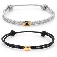 Thumbnail for Hand Braided Cotton with Copper Stars & Moon, Hamsa Hand Accents- 2Pc/set 'FUSION ' Rope Bracelets