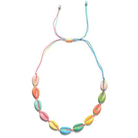 Thumbnail for BRIGHT & COLORFUL Cowry Shell Style BOHO Rope Necklace-Why not Grab a matching Bracelet!