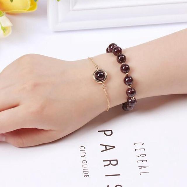 Stainless Steel & High Quality 8mm Natural Gemstone 2 pc Bracelet Set