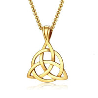 Thumbnail for Men's Stainless Steel Viking TRIQUETRA KNOT Necklace