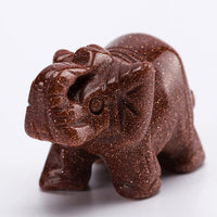 Thumbnail for NATURAL STONE CARVED ELEPHANT REIKI CRYSTAL