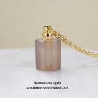 Thumbnail for Comforting Essential Oil Natural Stone Perfume Necklace - 5 Stone Choices