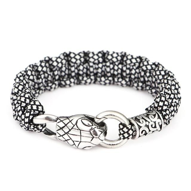 Stainless Steel SNAKE Head ' LIFE FORCE'  Bracelet