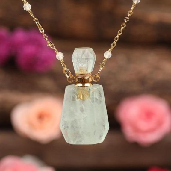 Soothing Essential Oil Natural Stone Perfume Necklace - 6 Stone Choices