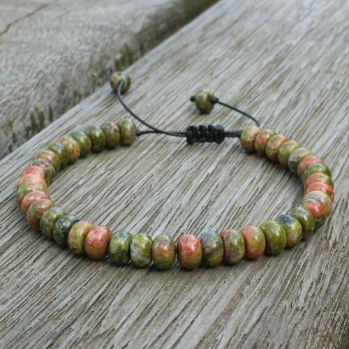 AMAZONITE & other Natural Stones  ABACUS Bead CALMING Men's Bracelet