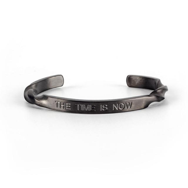 Stainless Steel Affirmation Cuff Bracelet