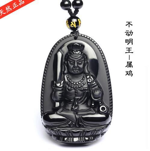 All Natural Black Polished Obsidian Carved Buddha