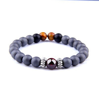 Thumbnail for Matte Black Onyx/Hematite Stone with Garnet Stone-HONESTY  Bracelet