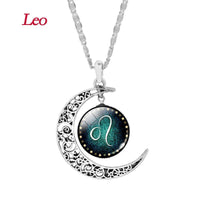 Thumbnail for Crescent Moon Zodiac Necklace