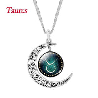 Thumbnail for Crescent Moon Zodiac Necklace