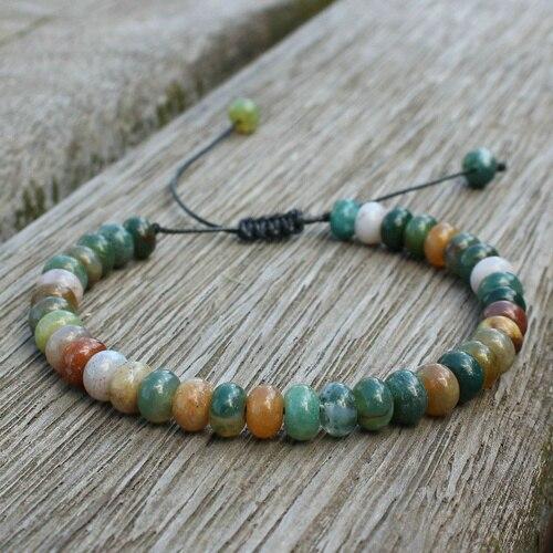 AMAZONITE & other Natural Stones  ABACUS Bead CALMING Men's Bracelet