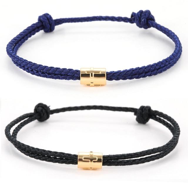 Hand Braided Cotton with Copper Stars & Moon, Hamsa Hand Accents- 2Pc/set 'FUSION ' Rope Bracelets