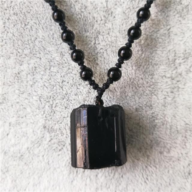 Natural Black Tourmaline-#1 NEGATIVITY SHIELD Pendant