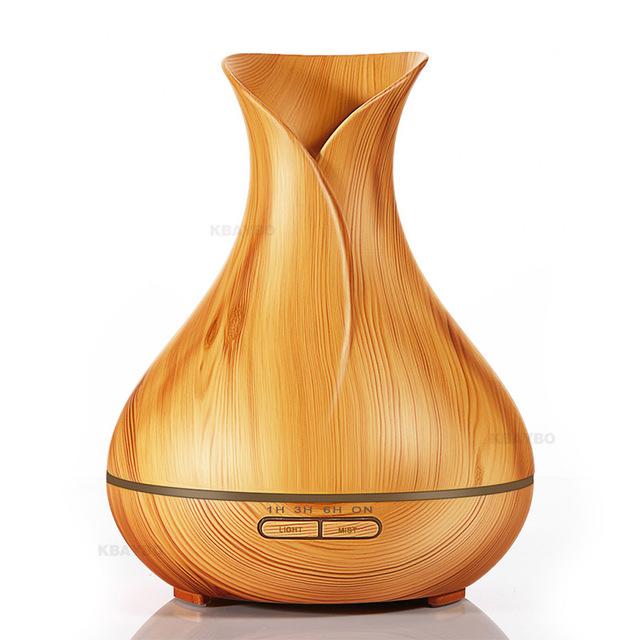 400ml  Wood Grain Aroma Essential Oil Diffuser and  Humidifier