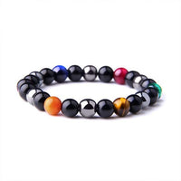 Thumbnail for Natural Obsidian, Hematite & Assd Tiger Eye Beads MANIFEST GOALS Bracelet