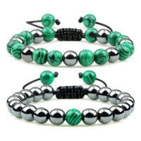 Thumbnail for Natural Stone and Hematite NO FEAR 2PC Bracelet Set