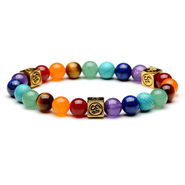 7 Chakra Balancing OM Bracelet