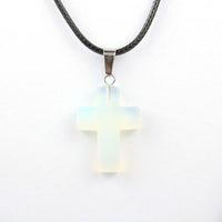 Thumbnail for Natural Stone Cross Pendant Necklace