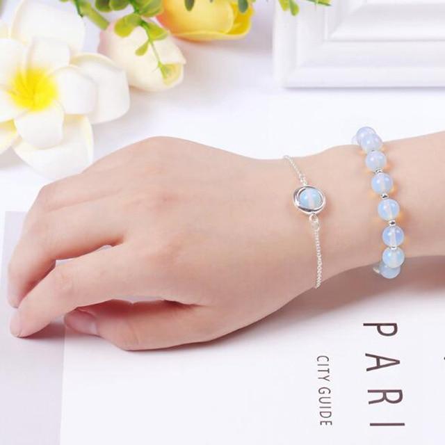 Stainless Steel & High Quality 8mm Natural Gemstone 2 pc Bracelet Set