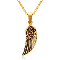 Thumbnail for Men 's Titanium  Steel  Angel Wing 'FAITH' Necklace