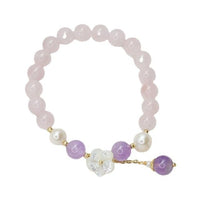 Thumbnail for Boho Natural Amethyst & Rose Quartz 'PURIFYING' Bracelet