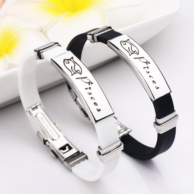 Stylish 12 Constellations Stainless Steel Bracelets