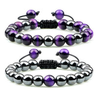 Thumbnail for Natural Stone and Hematite NO FEAR 2PC Bracelet Set