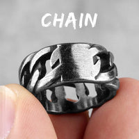 Thumbnail for Men's Retro Stainless Steel Rings - 14 Styles