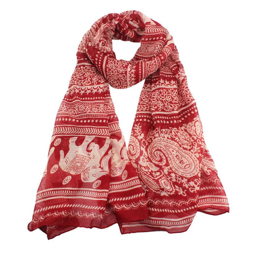 Elephant Printed Long Scarf