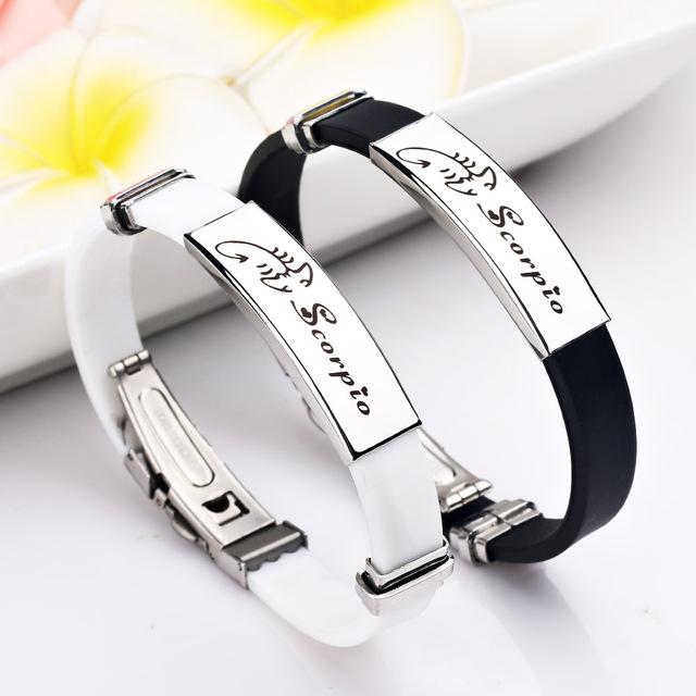 Stylish 12 Constellations Stainless Steel Bracelets