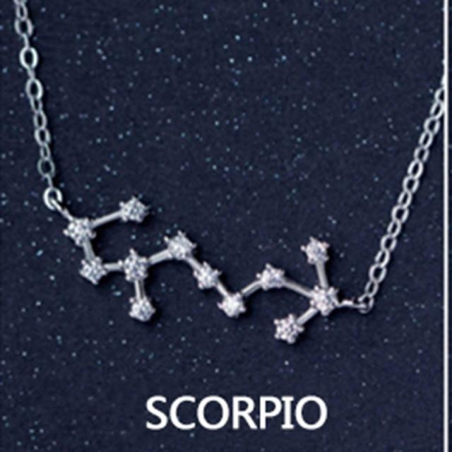 THAI SILVER Zodiac Constellation Pendant Necklace