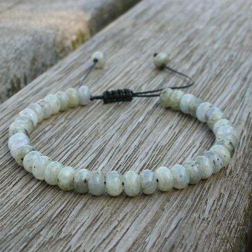 AMAZONITE & other Natural Stones  ABACUS Bead CALMING Men's Bracelet