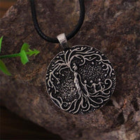 Thumbnail for Double Side Carved Mom &  Children FAMILY TREE of LIFE Necklace -Mom with 1-5 kids