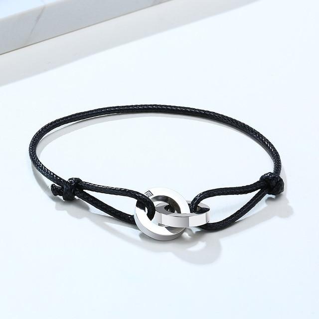 Stainless Steel Interlocking Customizable 'SELF-CONFIDENCE' Name Bracelet