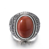 Thumbnail for Unisex Natural Moonstone,Onyx, & Other Stones Titanium Steel Signet  Ring