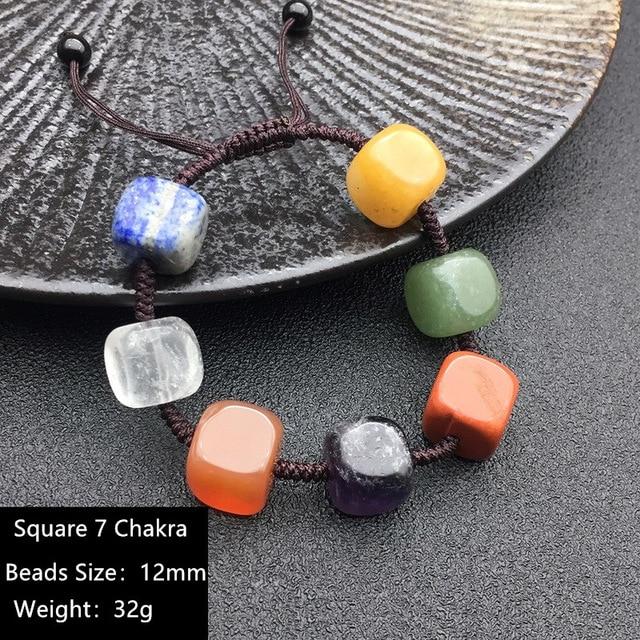 Big Bead 7  CHAKRA & REIKI  Natural Stone Bracelet