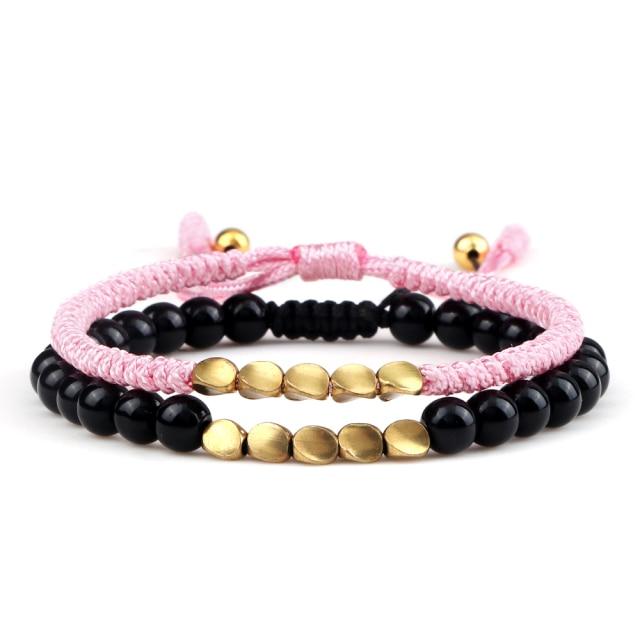 Ethnic Tibetan Handmade Natural Stone 2pc Bracelet Sets - 35 Styles