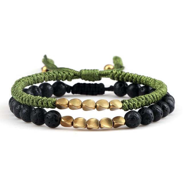 Ethnic Tibetan Handmade Natural Stone 2pc Bracelet Sets - 35 Styles