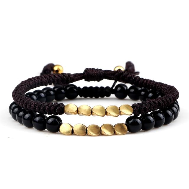 Ethnic Tibetan Handmade Natural Stone 2pc Bracelet Sets - 35 Styles