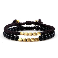 Thumbnail for Ethnic Tibetan Handmade Natural Stone 2pc Bracelet Sets - 35 Styles