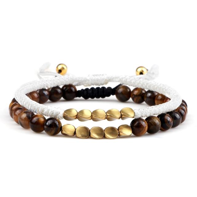 Ethnic Tibetan Handmade Natural Stone 2pc Bracelet Sets - 35 Styles