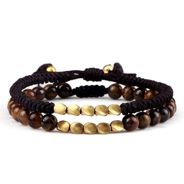 Ethnic Tibetan Handmade Natural Stone 2pc Bracelet Sets - 35 Styles