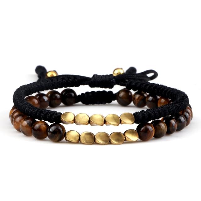 Ethnic Tibetan Handmade Natural Stone 2pc Bracelet Sets - 35 Styles