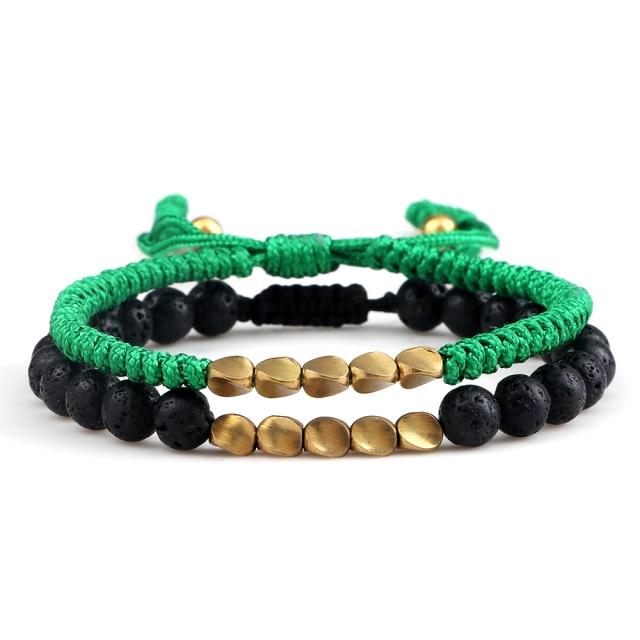 Ethnic Tibetan Handmade Natural Stone 2pc Bracelet Sets - 35 Styles