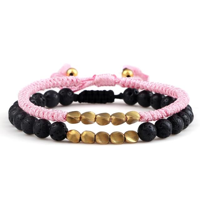 Ethnic Tibetan Handmade Natural Stone 2pc Bracelet Sets - 35 Styles