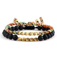 Thumbnail for Ethnic Tibetan Handmade Natural Stone 2pc Bracelet Sets - 35 Styles