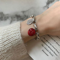 Thumbnail for Thai Silver & Zirconia Bedazzled Strawberry Bracelet