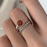 Thumbnail for THAI SILVER Twisted Rings - 3 Natural Stones