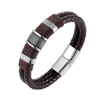 Thumbnail for Classic Multi layer Stainless Steel , hemp &  Braided  Leather Bracelet