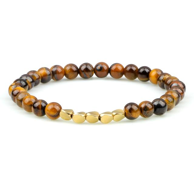 Ethnic Tibetan Men's Copper Beads & Natural Stone Bracelet